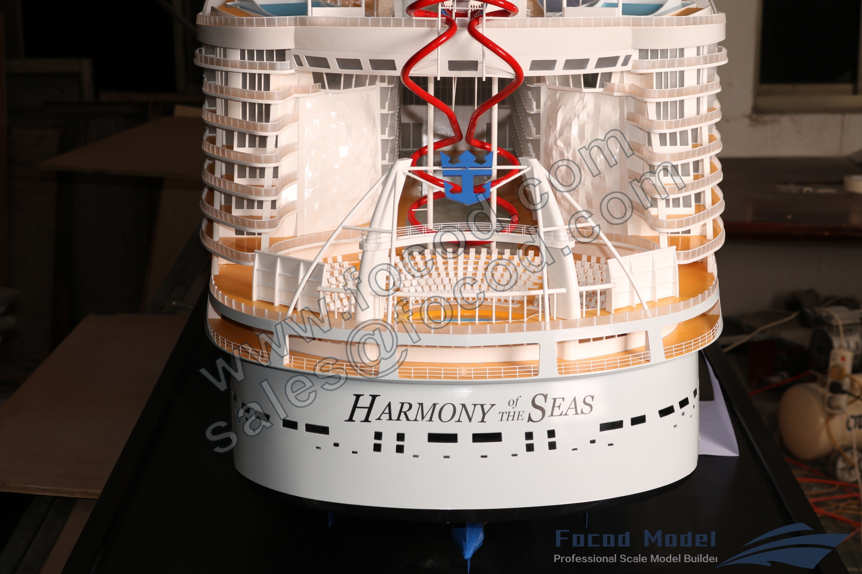 customized model of Harmony of the Seas (world largest cruiseship)